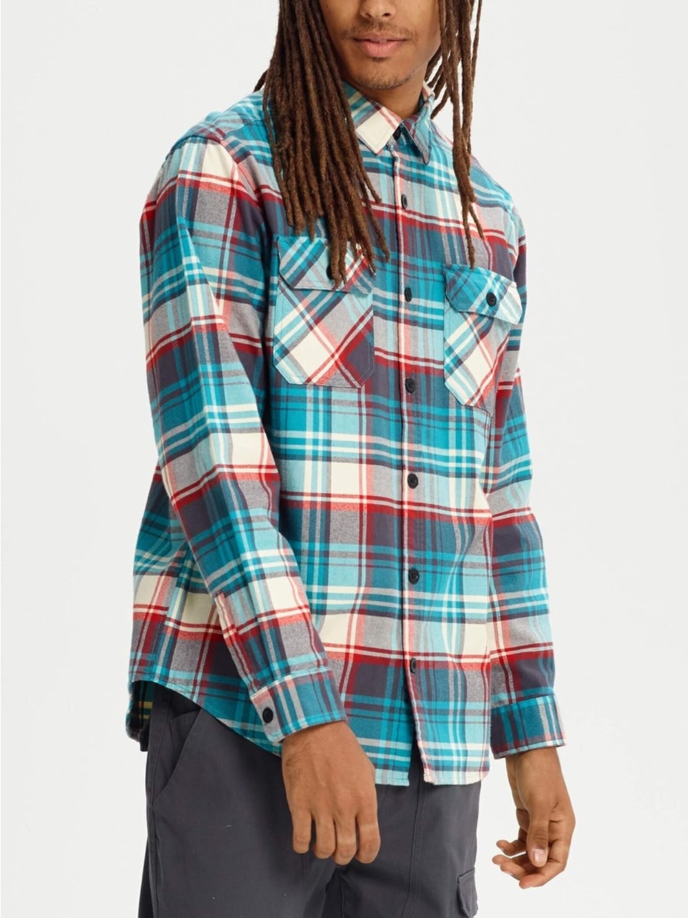 Burton Brighton Flannel Cotton Button-Up Ling Sleeve Shirt